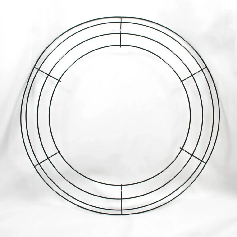 Wire Wreath Frame Crafts DIY 14 Inch Green Floral Wreath